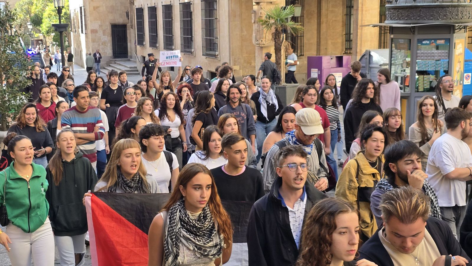 Manifestación por Palestina en Gran Vía