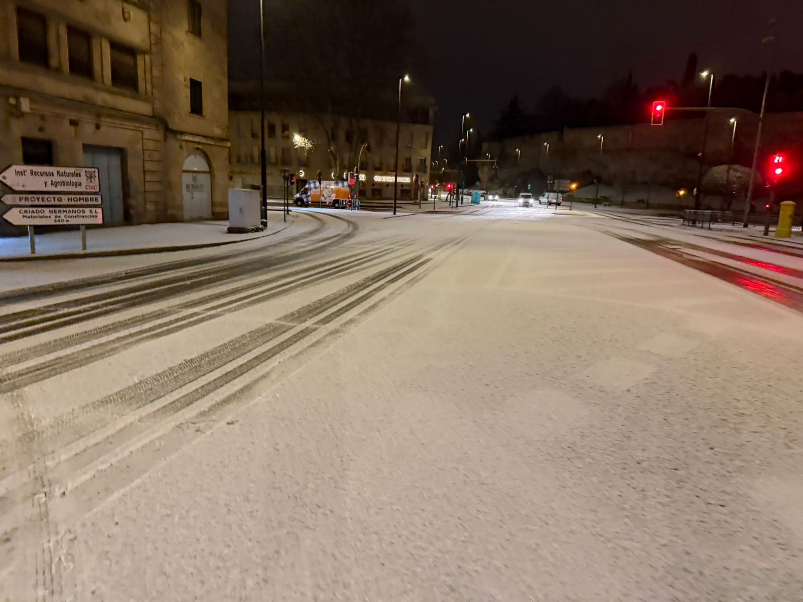 Nieve en Salamanca capital