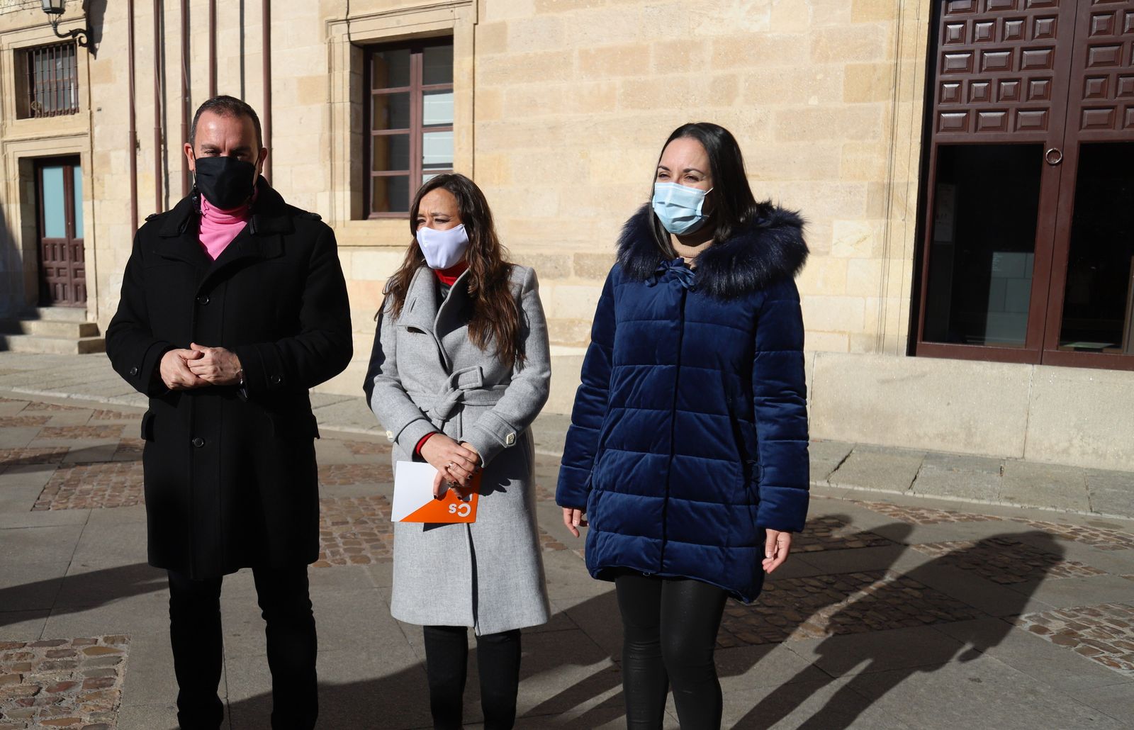 La presidenta autonómica de CS, Gemma Villarroel junto a Francisco Requejo y Cruz Lucas