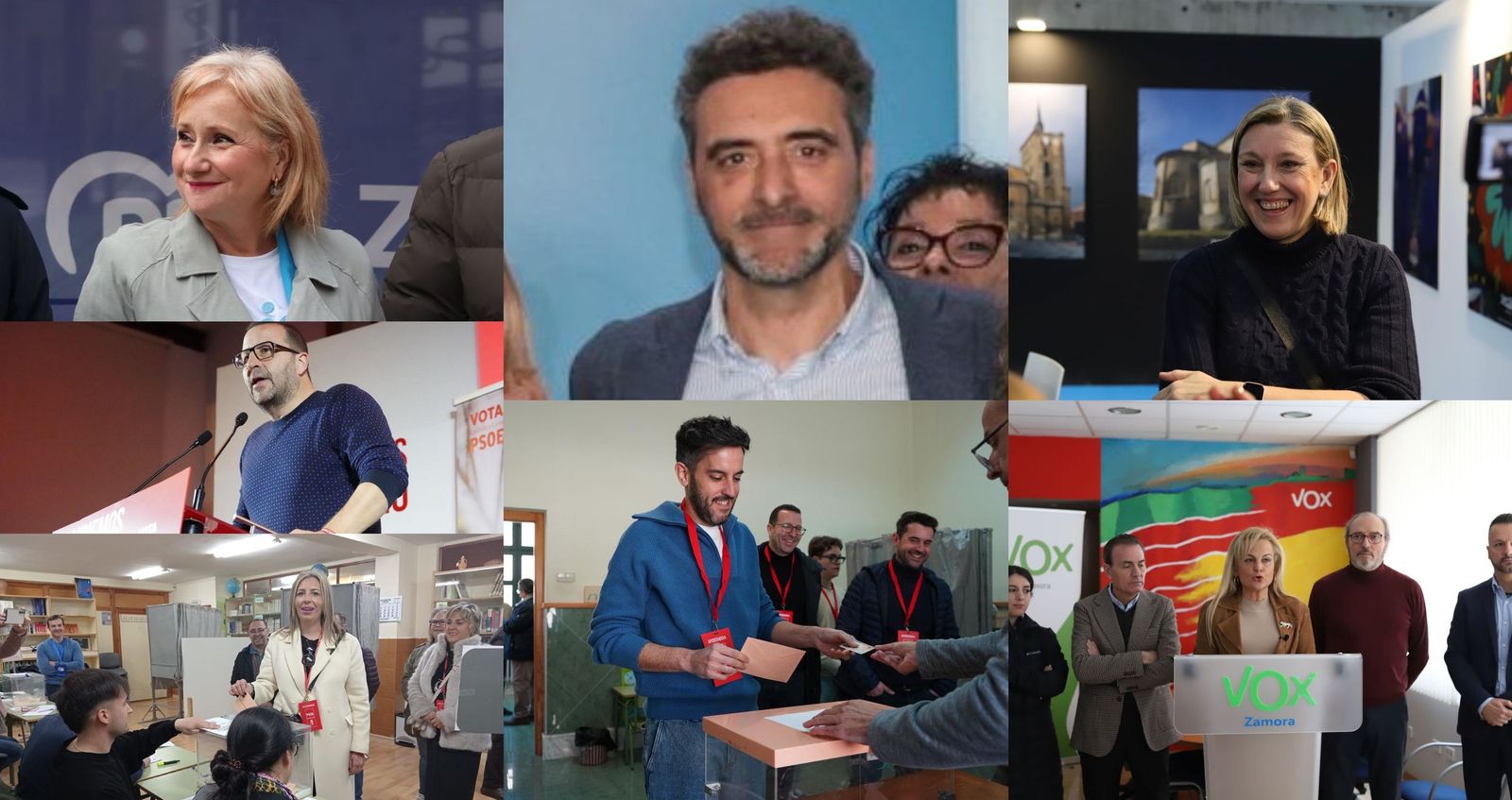 Imagen de los siete procuradores elegidos por Zamora