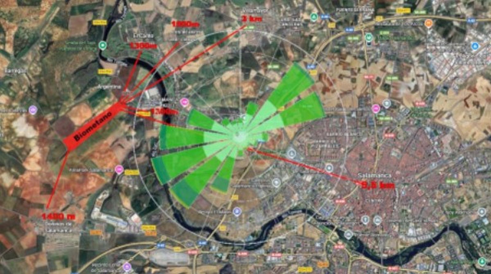 Rosa de los Vientos en cuanto a las plantas de Salamanca