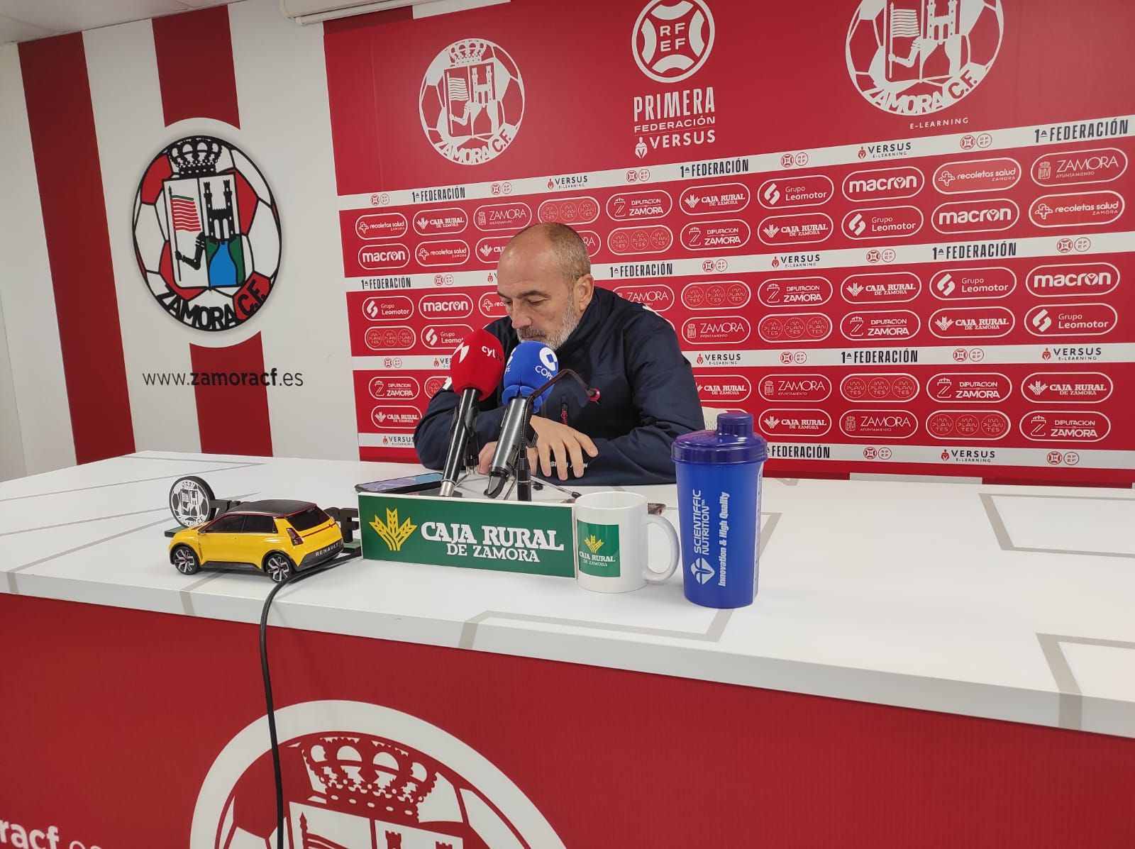 Juan Sabas después de la victoria frente a Bilbao Athletic