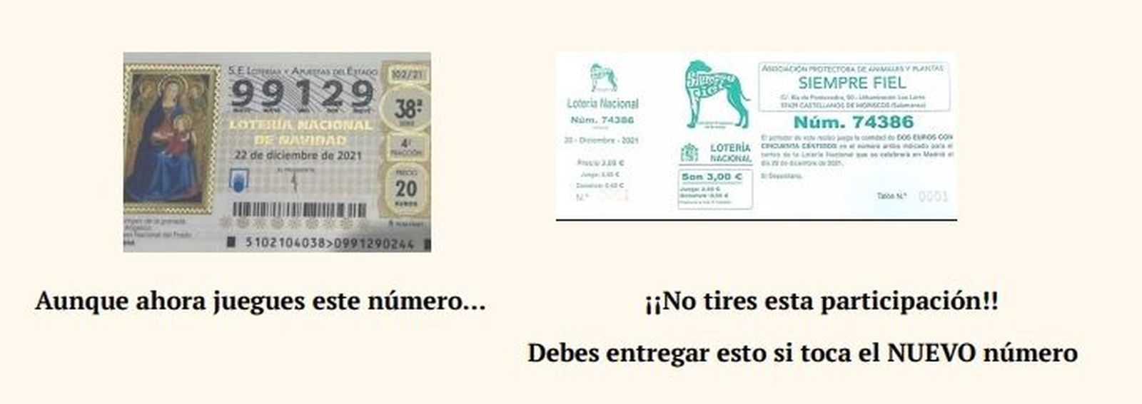 Cambio de número en la asociación de 'Siempre Fiel'. Imagen 'Siempre Fiel'.