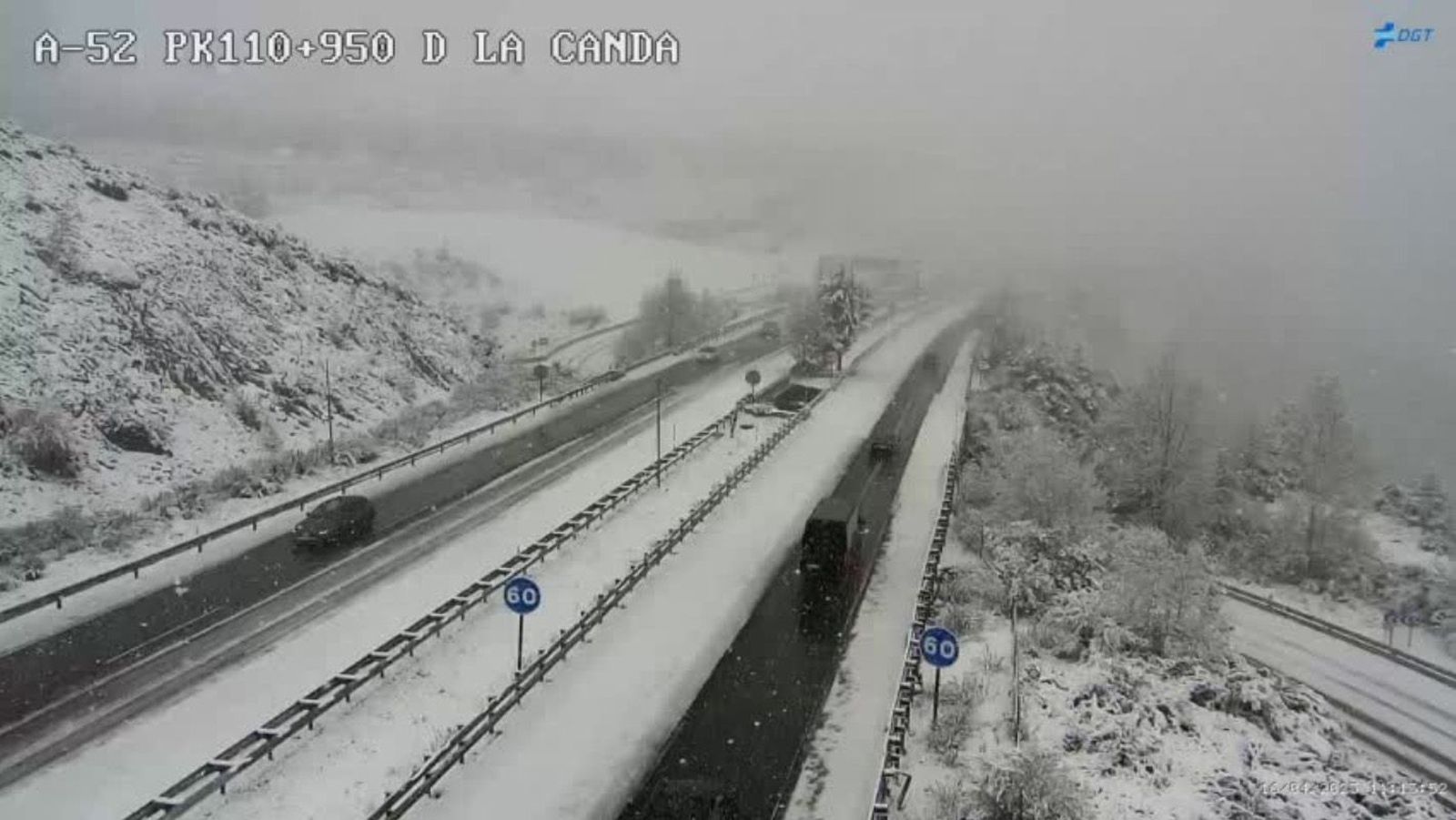 Nieve en Alta Sanabria este miércoles