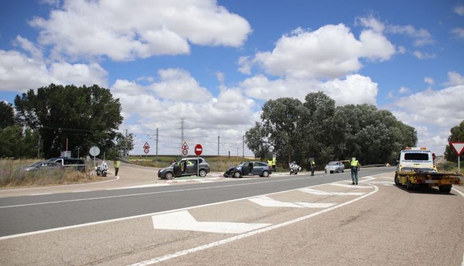 Accidente a la altura de Barbadillo, en la N-620, en el mediodía de este sábado | Fotos: Andrea M.