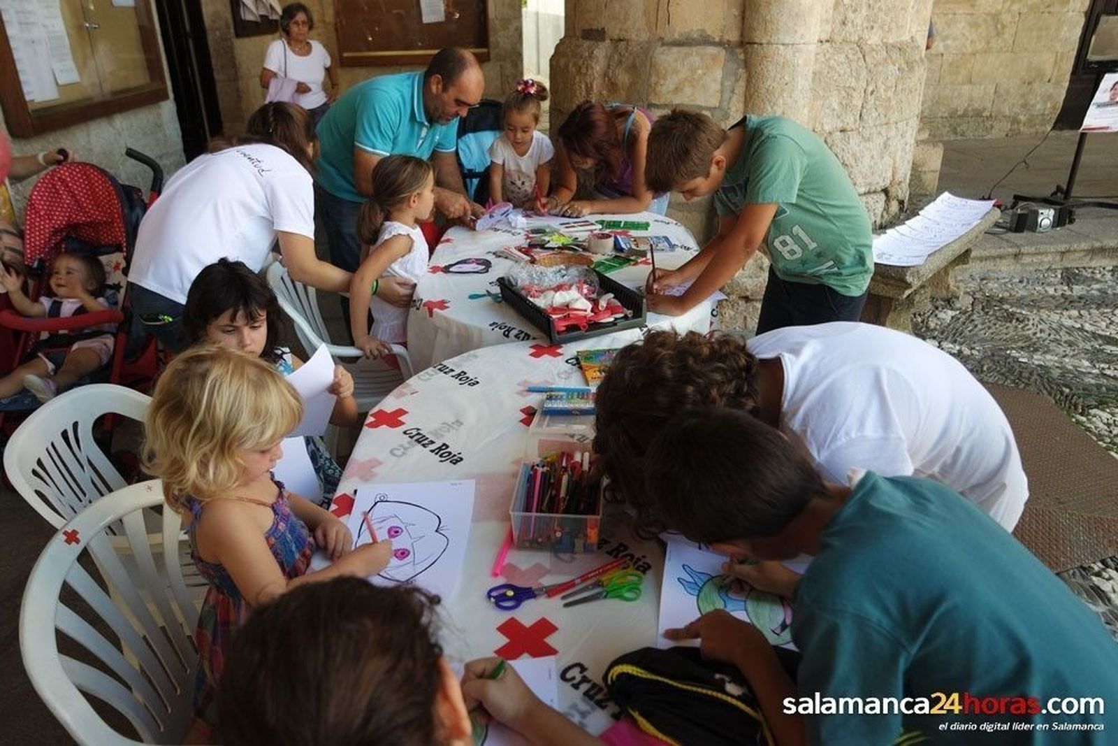 Simulacro y capatación de voluntarios de Cruz Roja en Ciudad Rodrigo
