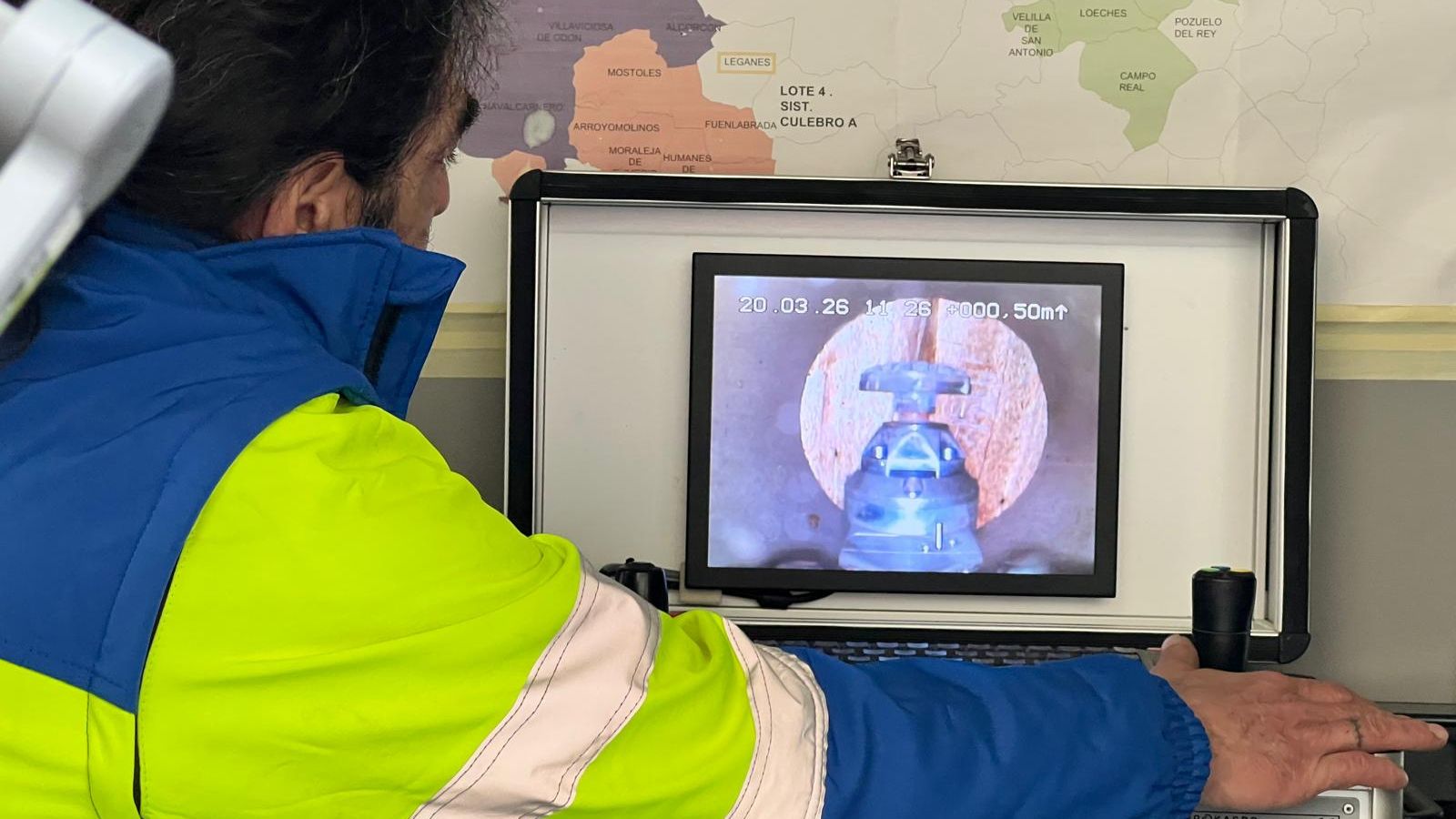 Equipo de drones y presentació de las innovaciones tecnológicas en el abastecimiento de agua de Salamanca