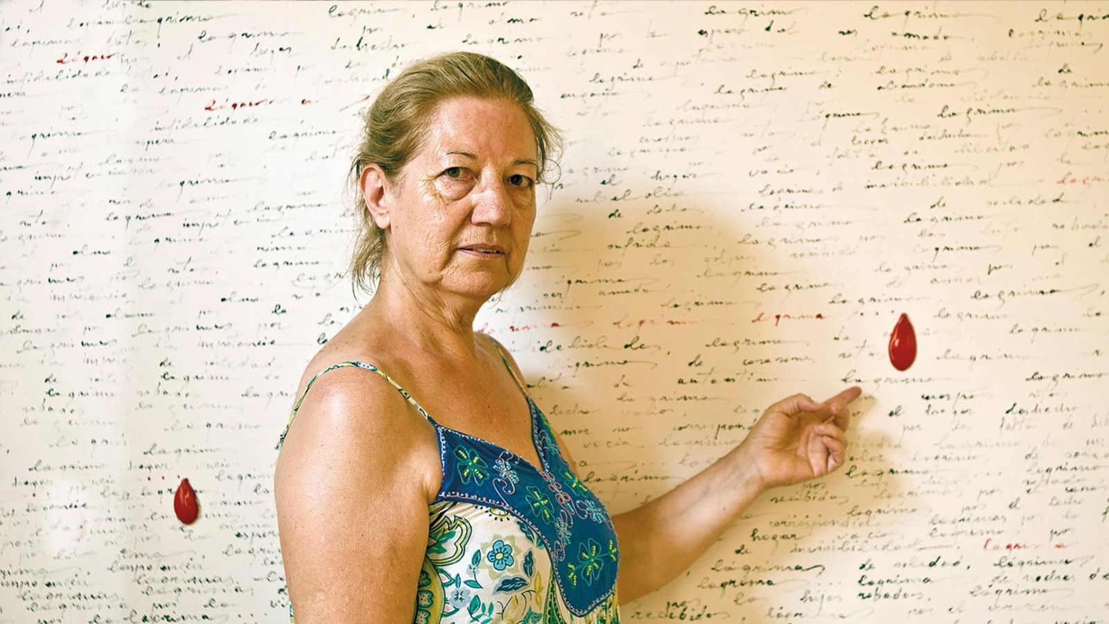 La escultora Amelia García, natural de Valverdón