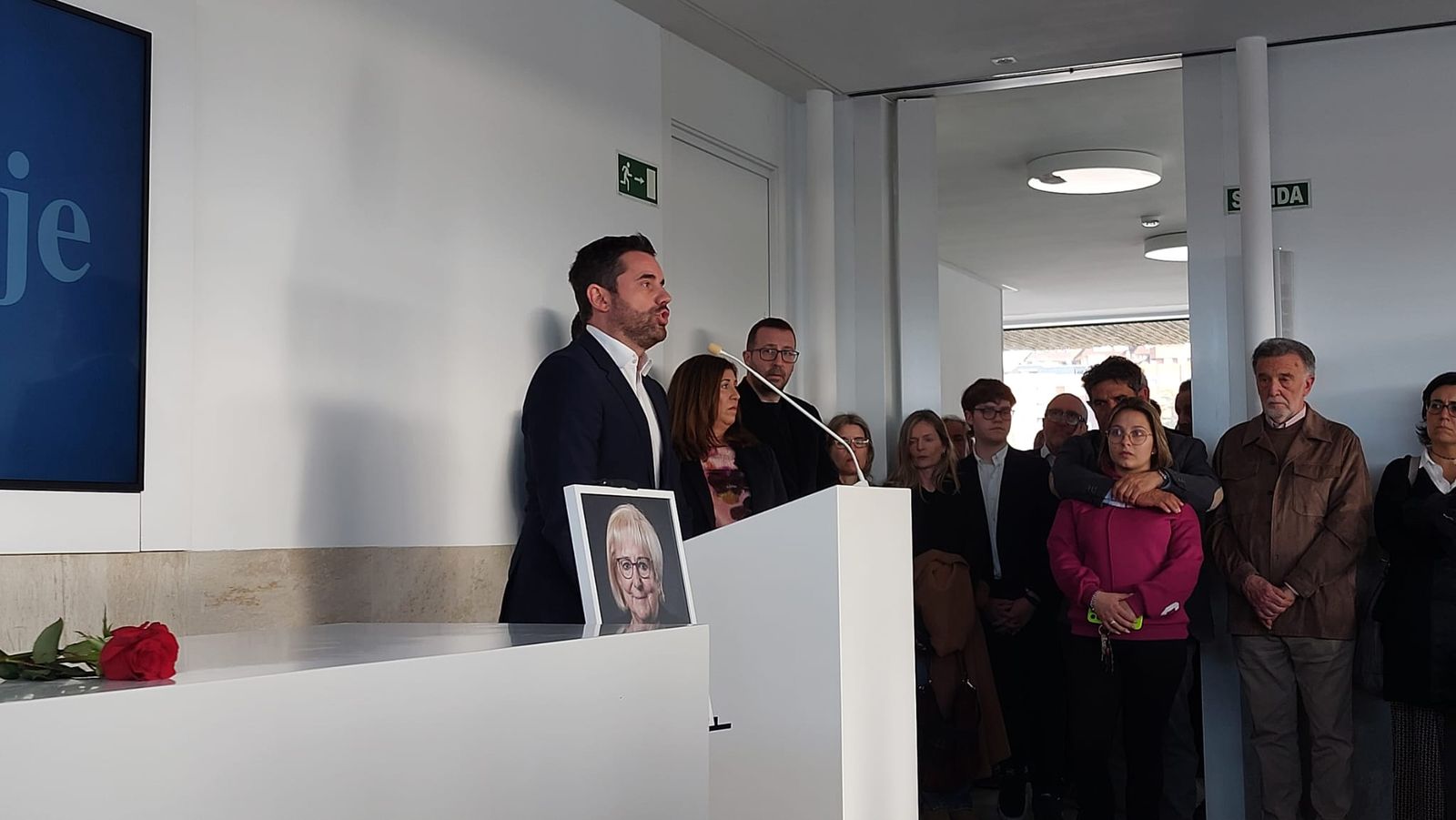 Antidio Fagúndez en el acto de despedida a Inmaculada García Rioja