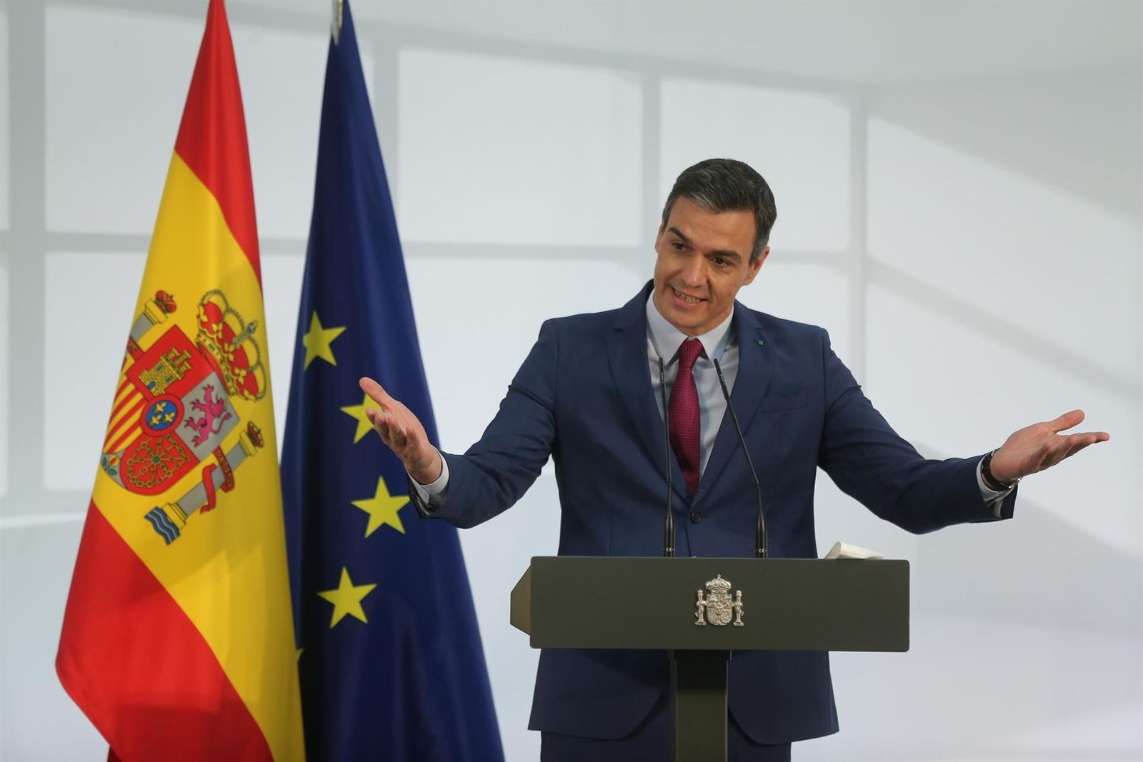 El presidente del Gobierno, Pedro Sánchez,  en La Moncloa. I.Infantes. POOL - Europa Press. Archivo.