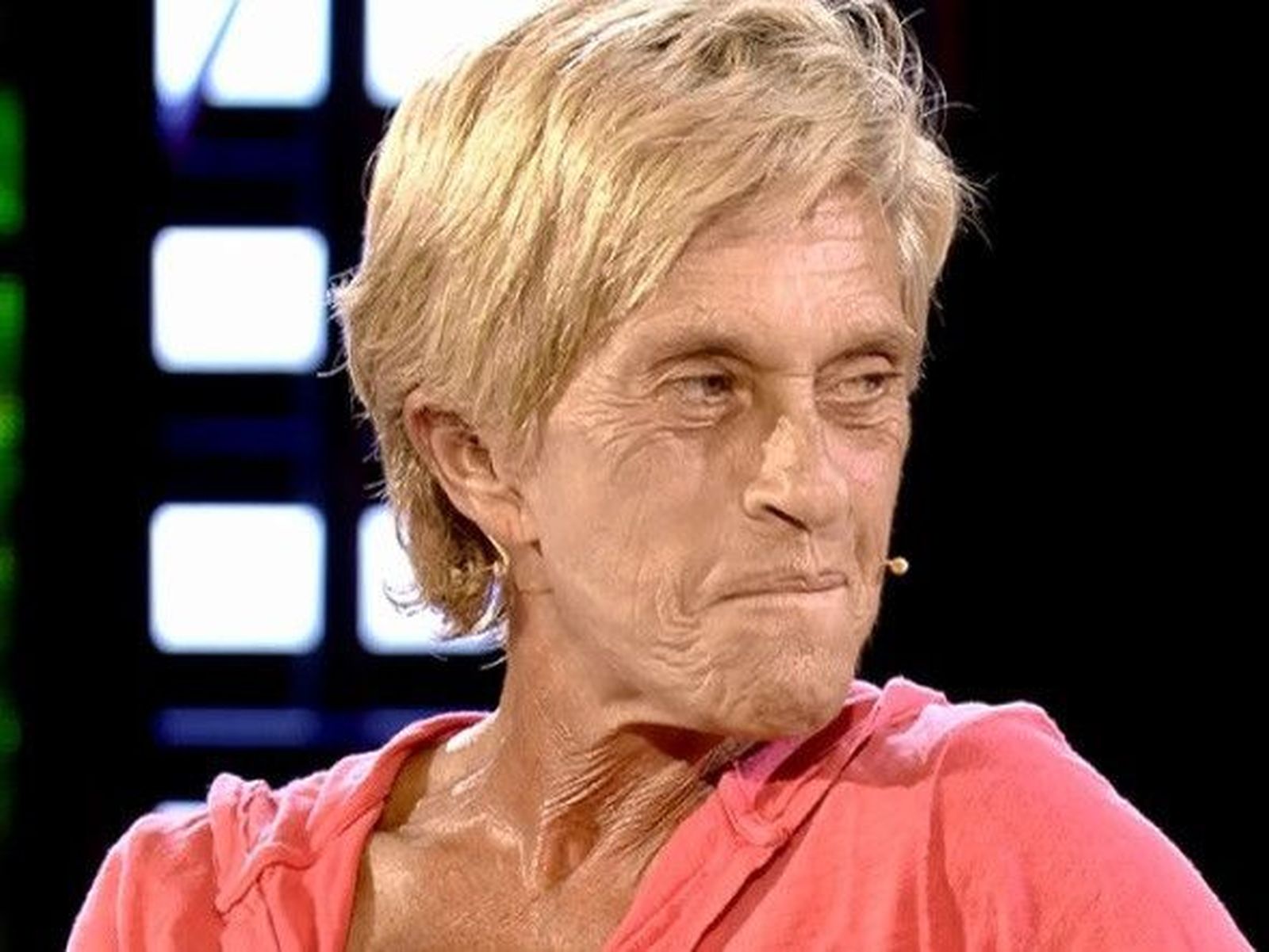 Chelo García Cortés en su llegada al plató de 'Supervivientes 2019' después de diez semanas en el concurso