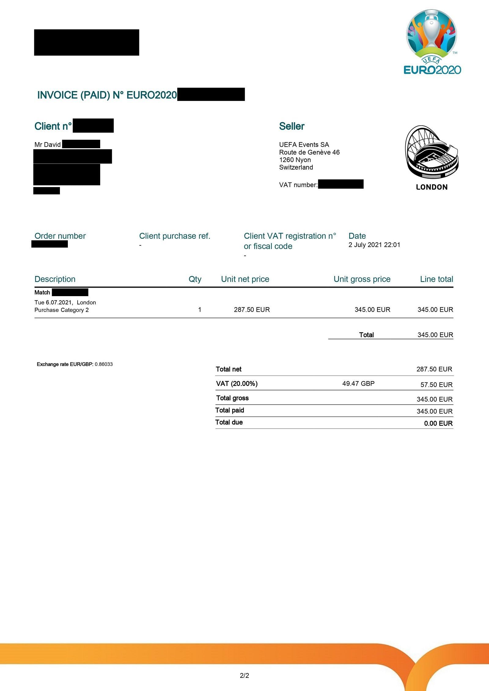 Entrada de un salmantino para las semifinales