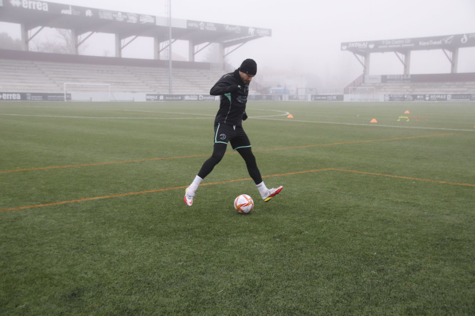 Mandi, en una acción en el entrenamiento del Reina Sofía| Foto: Andrea M