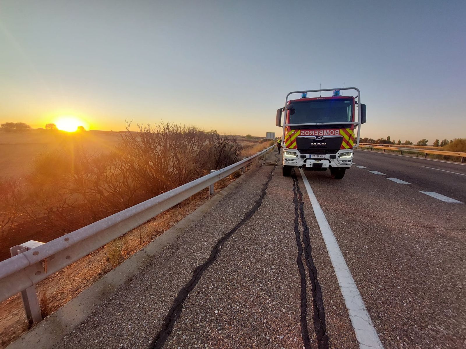 Incendio en la autovía A-6 (km 236)