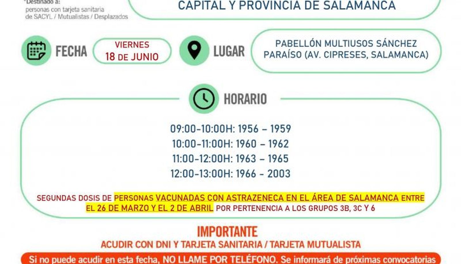 vacunas segunda dosis