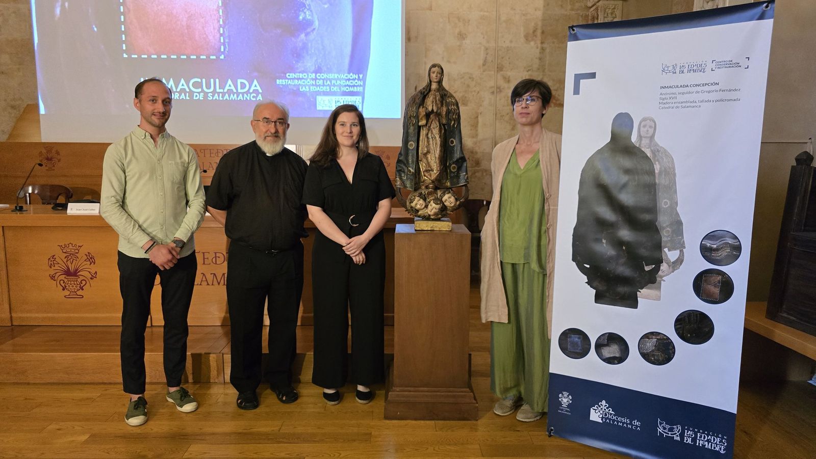 Presentación de la restauración de una talla de la Inmaculada Concepción de la Catedral de Salamanca