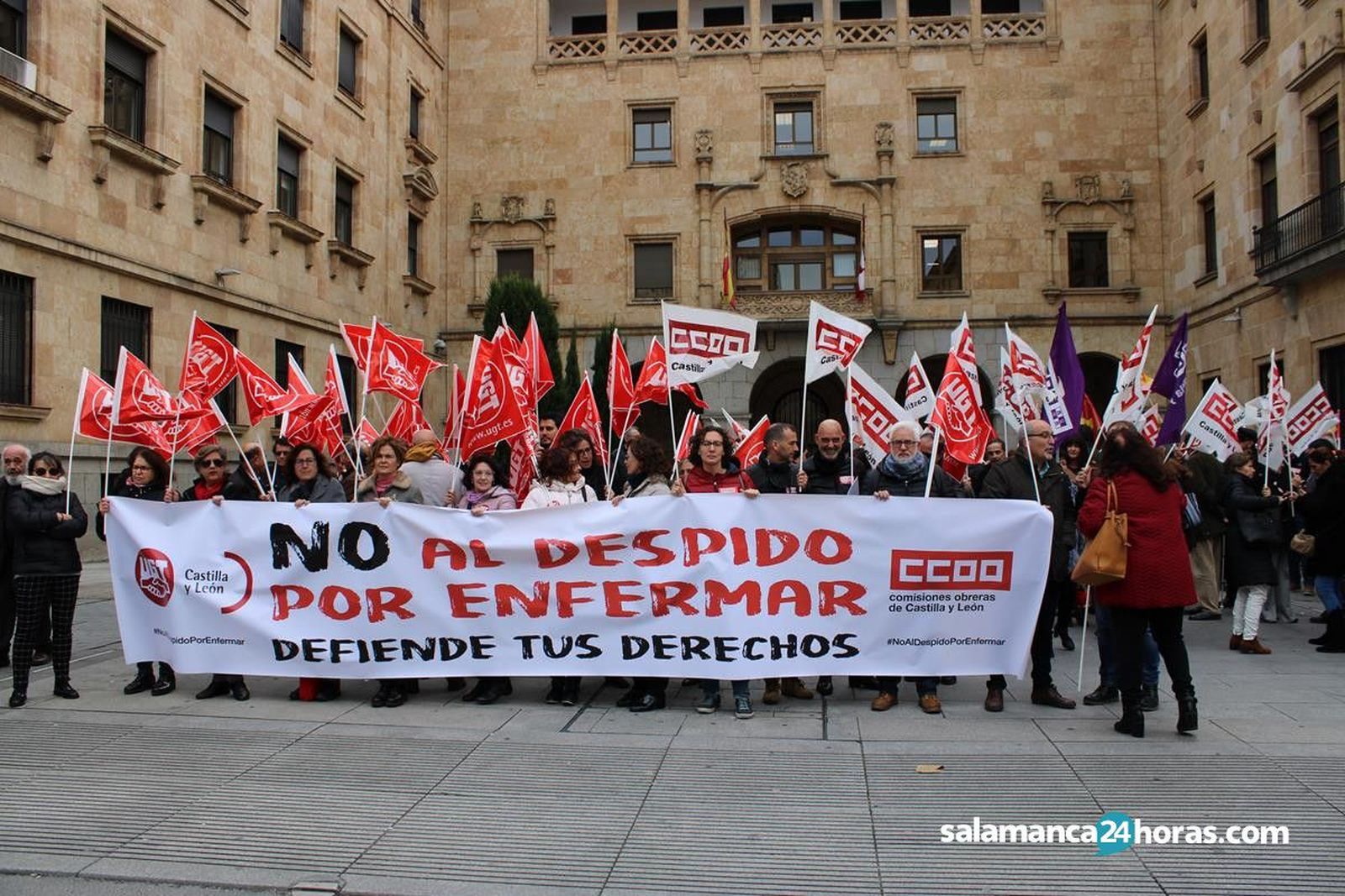 Concentración de sindicatos por despido por baja laboral (1)