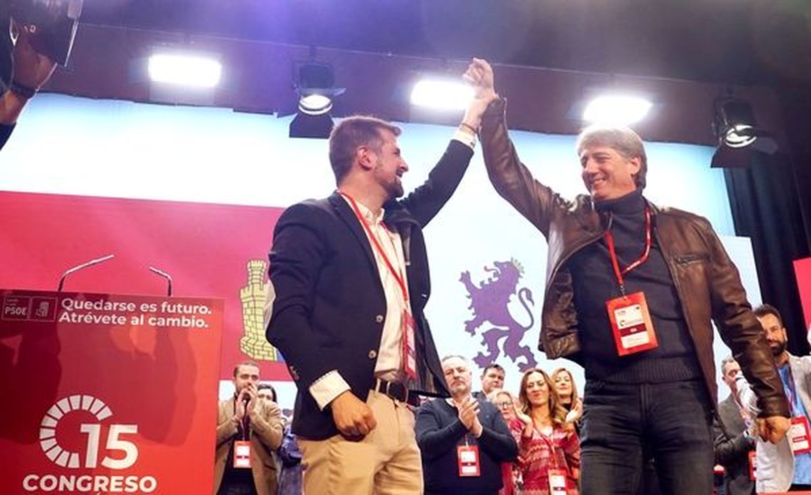 Carlos Martínez y Luis Tudanca en el XV Congreso Autonómico del PSOE de Castilla y León. Foto: Miriam Chacón, ICAL Carlos Martínez y Luis Tudanca en el XV Congreso Autonómico del PSOE de Castilla y León. Foto: Miriam Chacón, ICAL