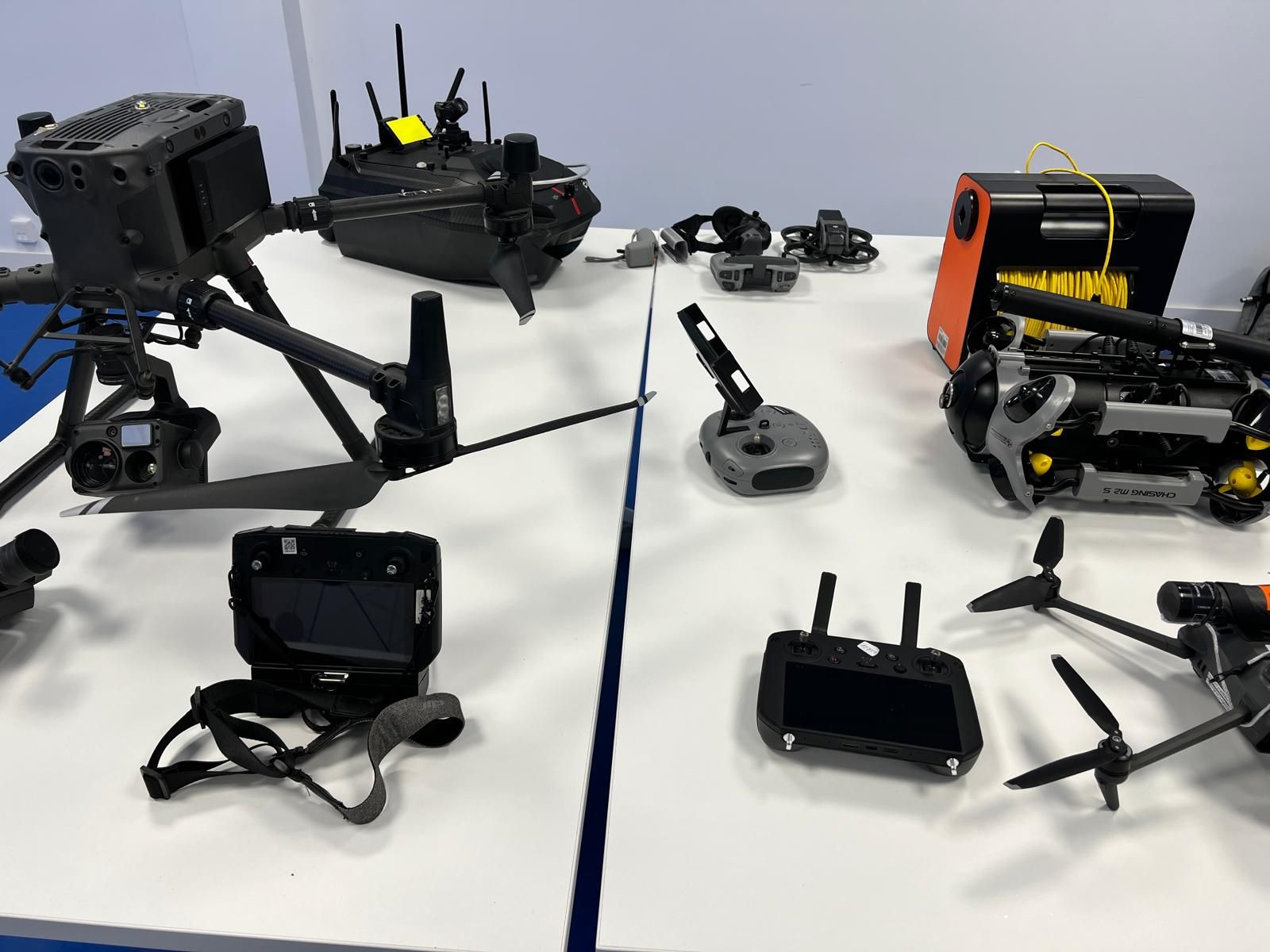 Equipo de drones y presentació de las innovaciones tecnológicas en el abastecimiento de agua de Salamanca