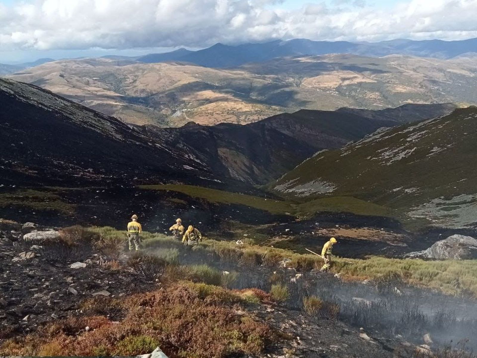Trabajos incendio Porto.31 de agosto