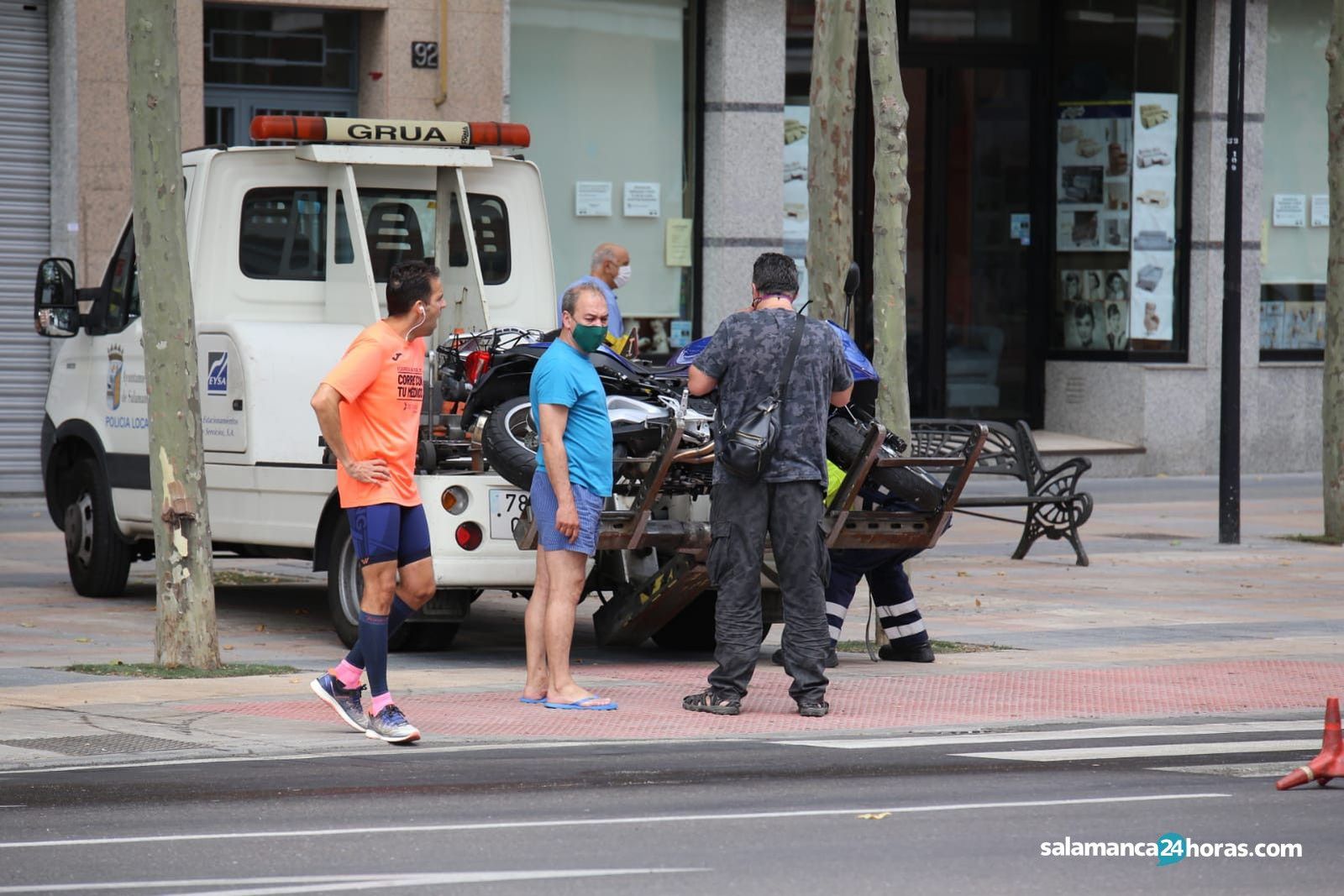 Motociclista herido Los Cipreses 1
