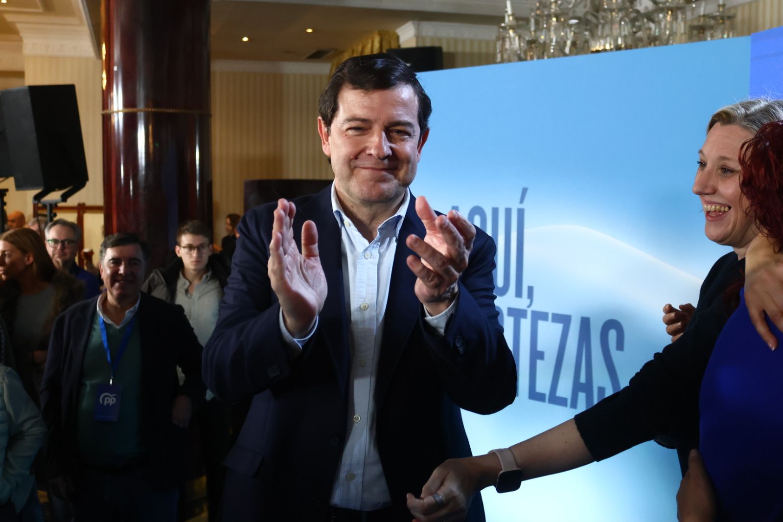 Mañueco celebra su triunfo en Salamanca en las Elecciones a las Cortes de Castilla y León 2026