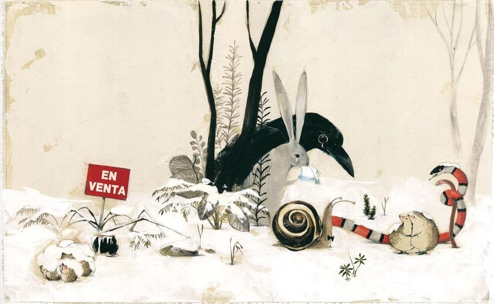 Peñaranda acoge la exposición ‘La casa de los erizos’, con ilustraciones originales del libro homónimo