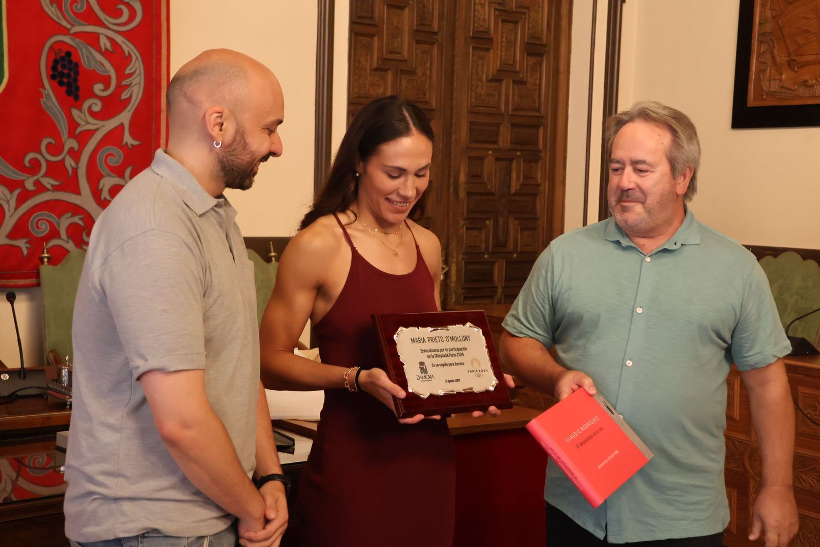 María O’Mullony, recibida con honores tras disputar los Juegos Olímpicos. Acto de homenaje en el Ayuntamiento de Zamora.