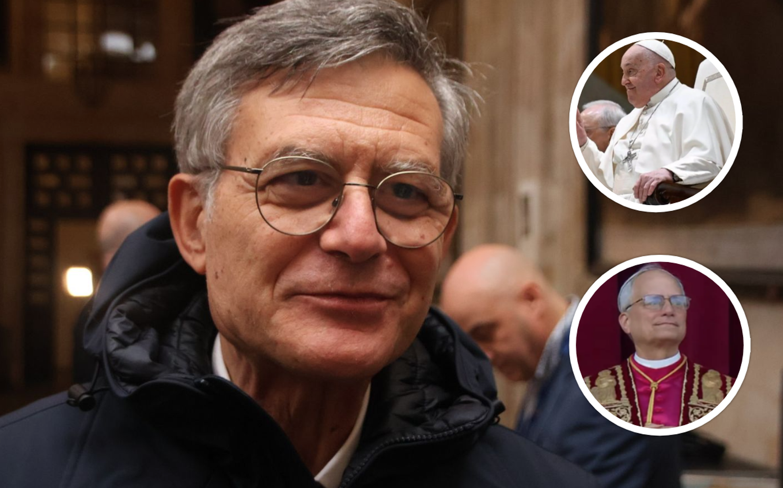 Paolo Ruffini con el Papa Francisco y León XIV (estas dos últimas de EP)