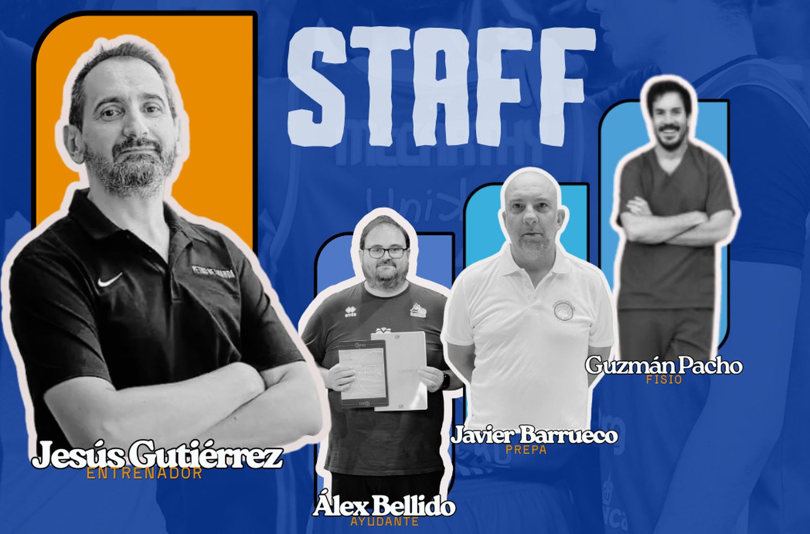 Cuerpo técnico de Perfumerías Avenida en Tercera FEB