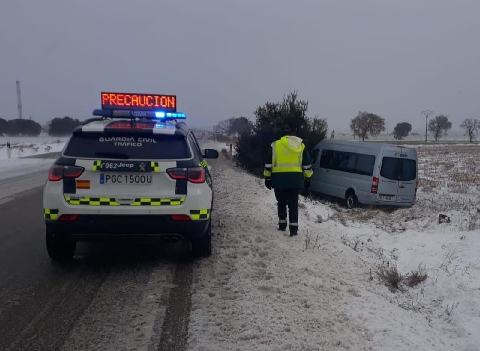 Guardia civil nieve accidente