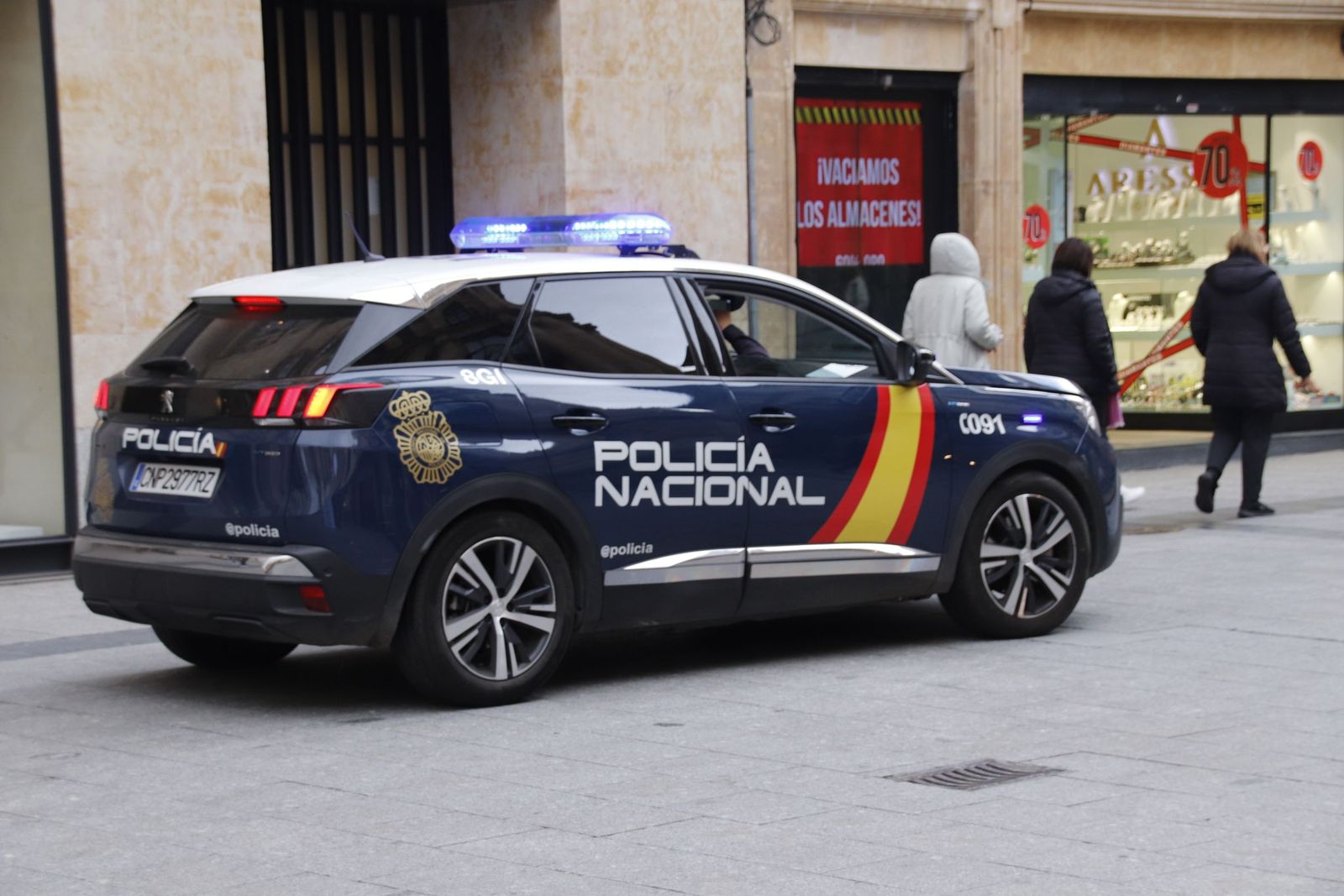 Policía Nacional en el centro de Salamanca | Foto de archivo