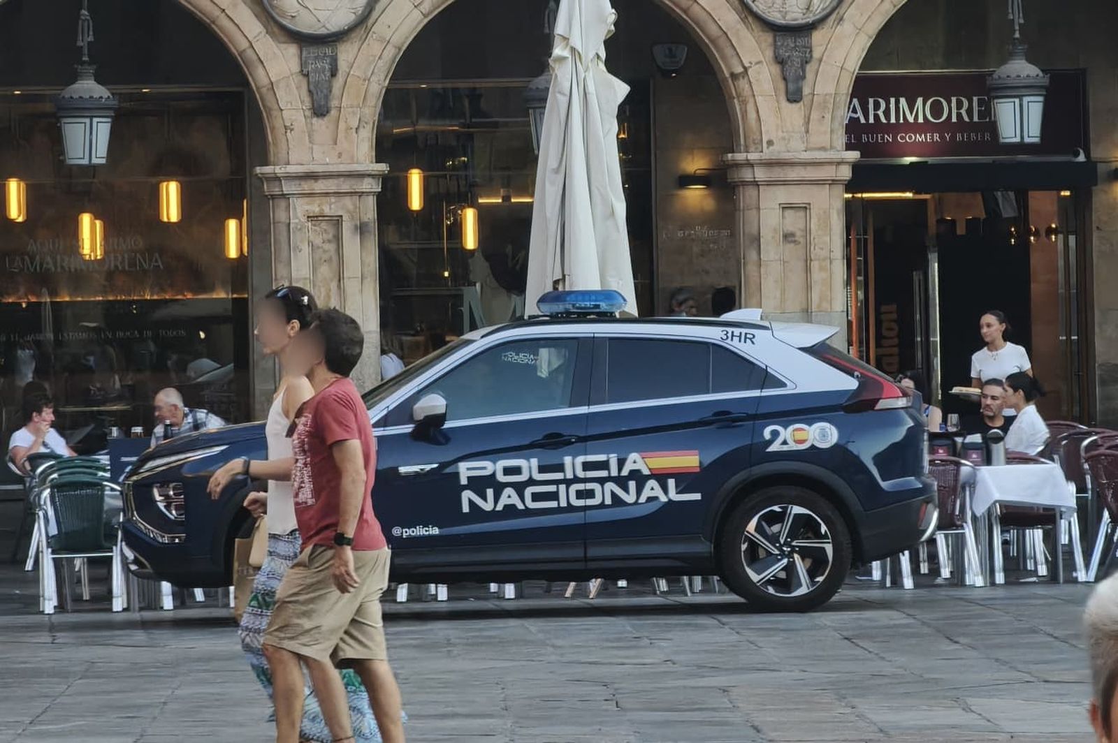 Detenido en la Plaza Mayor de Salamanca tras una orden de búsqueda y captura