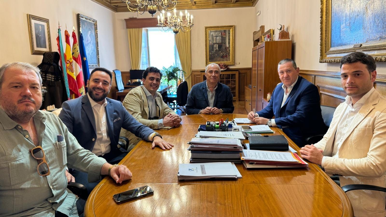 Una de las reuniones Zamora CF SAD con la Diputación de Zamora