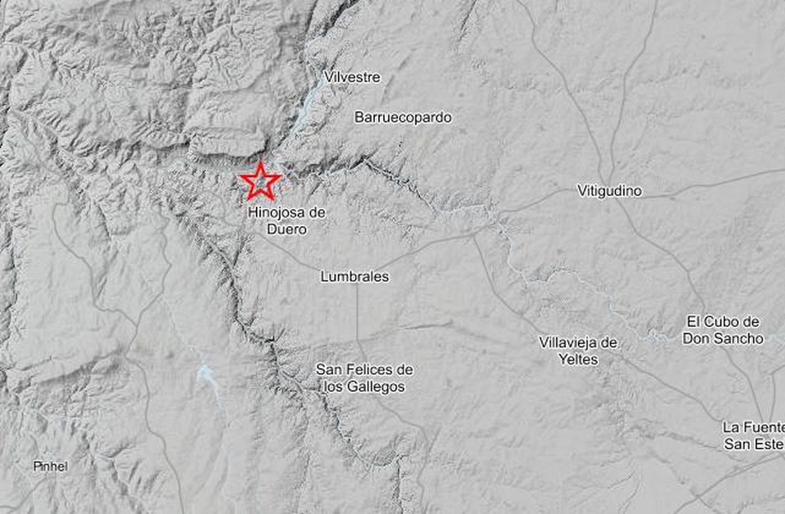 Lugar donde se ha registrado el terremoto