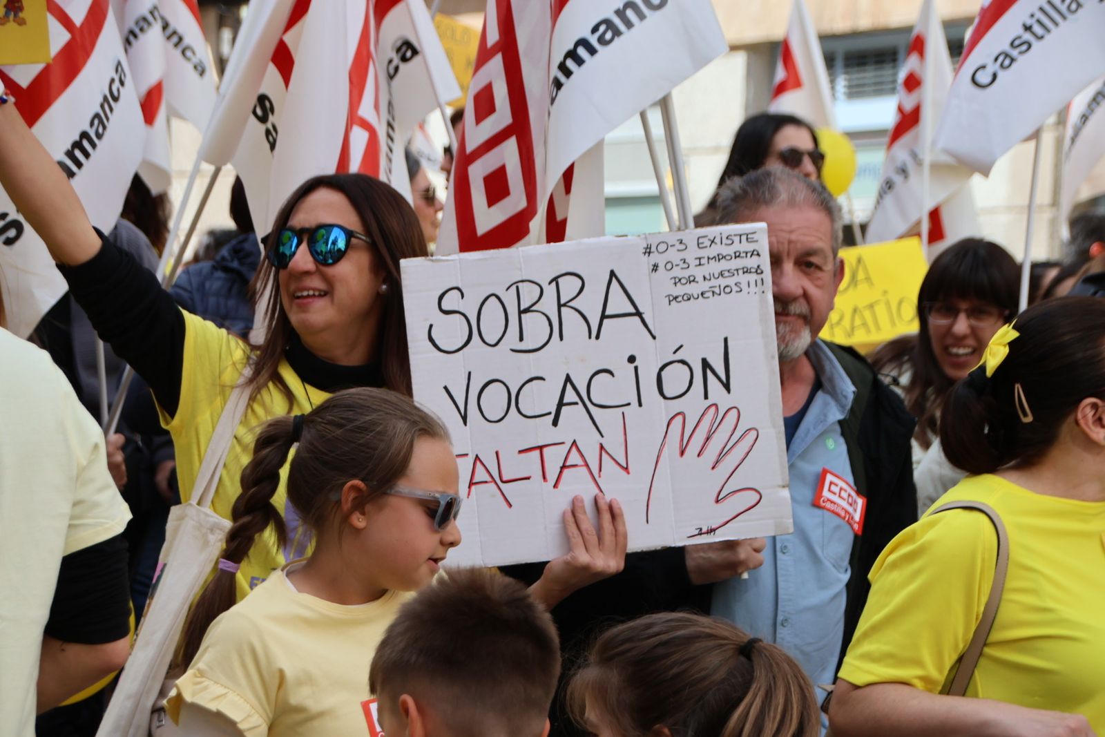 Concentración en la huelga de Educación Infantil