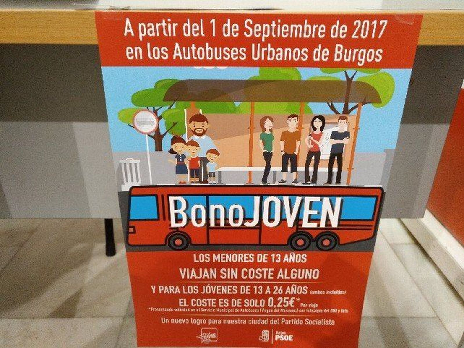A partir de mañana los menores de 13 años podrán viajar gratis en los autobuses urbanos