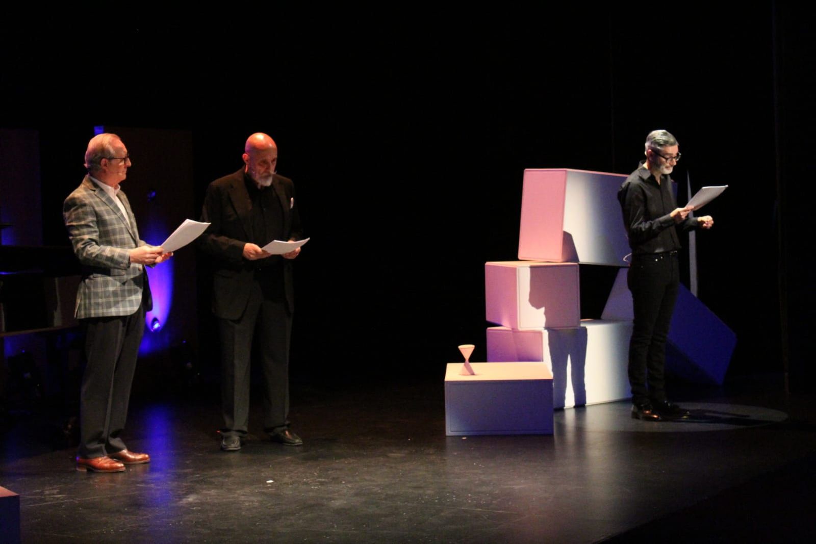 Oratorio teatral con acompañamiento de piano “Encuentro en Salamanca” de Juan Mayorga con José Antonio Sayagués, Antonio Velasco, Carlos Vicente y Nuria Galache con María Guerras al piano.