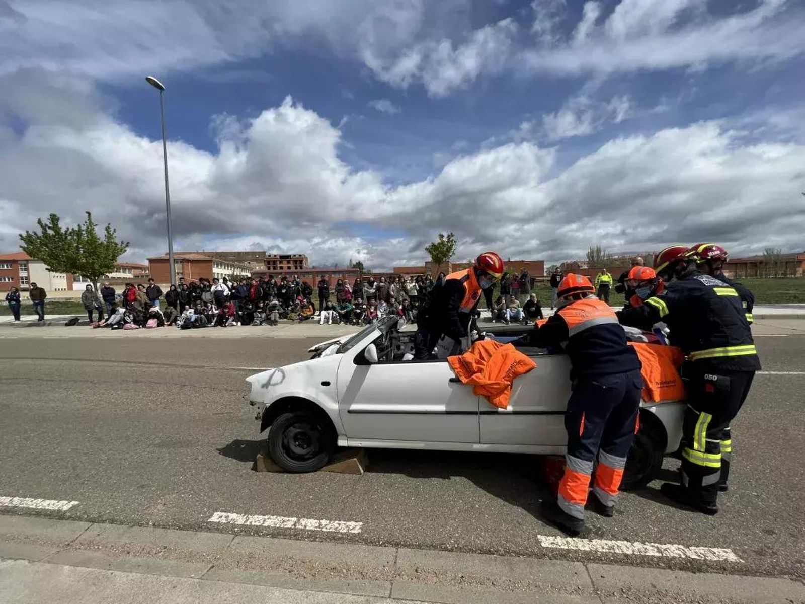 Simulacro de accidente en Benavente