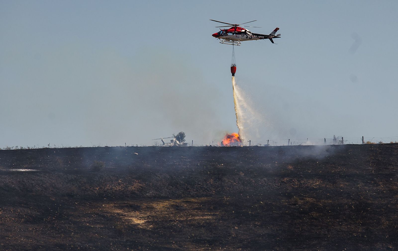 Incendio forestal en Martín de Yeltes