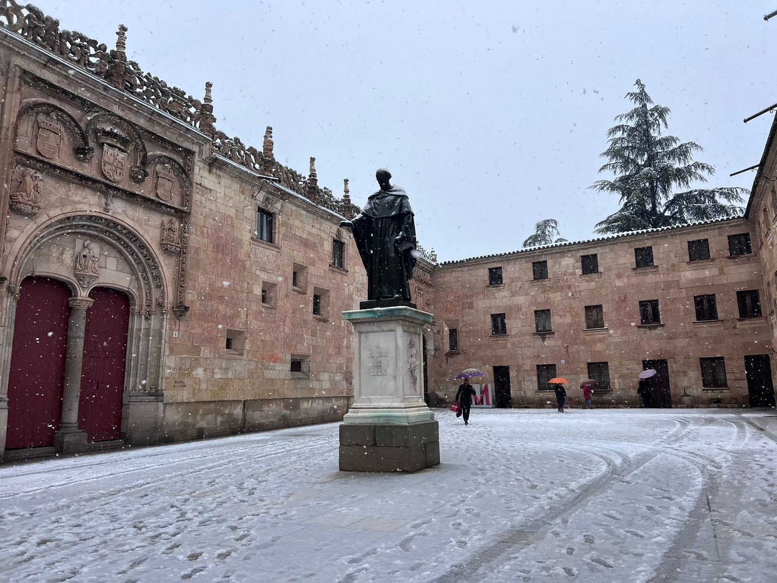 La nieve anega carreteras y tiñe de blanco Salamanca capital y provincia: imágenes de la nevada de este 28 de enero