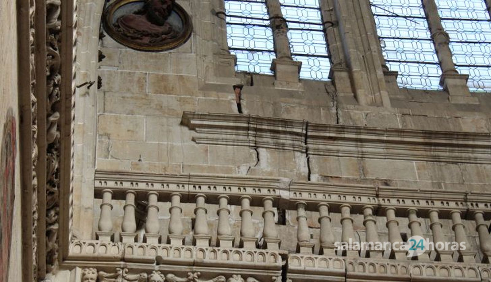 Grietas en la Catedral de Salamanca por el terremoto de Lisboa de 1755