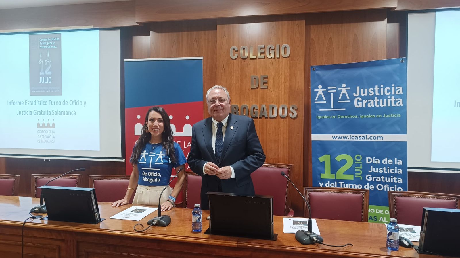 Miguel del Castillo Alonso y  Gema Duarte Durán en la conmemoración del Día de la Justicia Gratuita