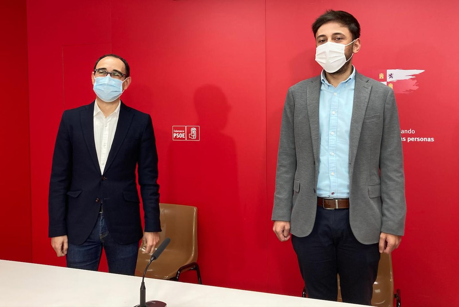 El diputado socialista, David Serrada, y el senador del PSOE, Fran Díaz