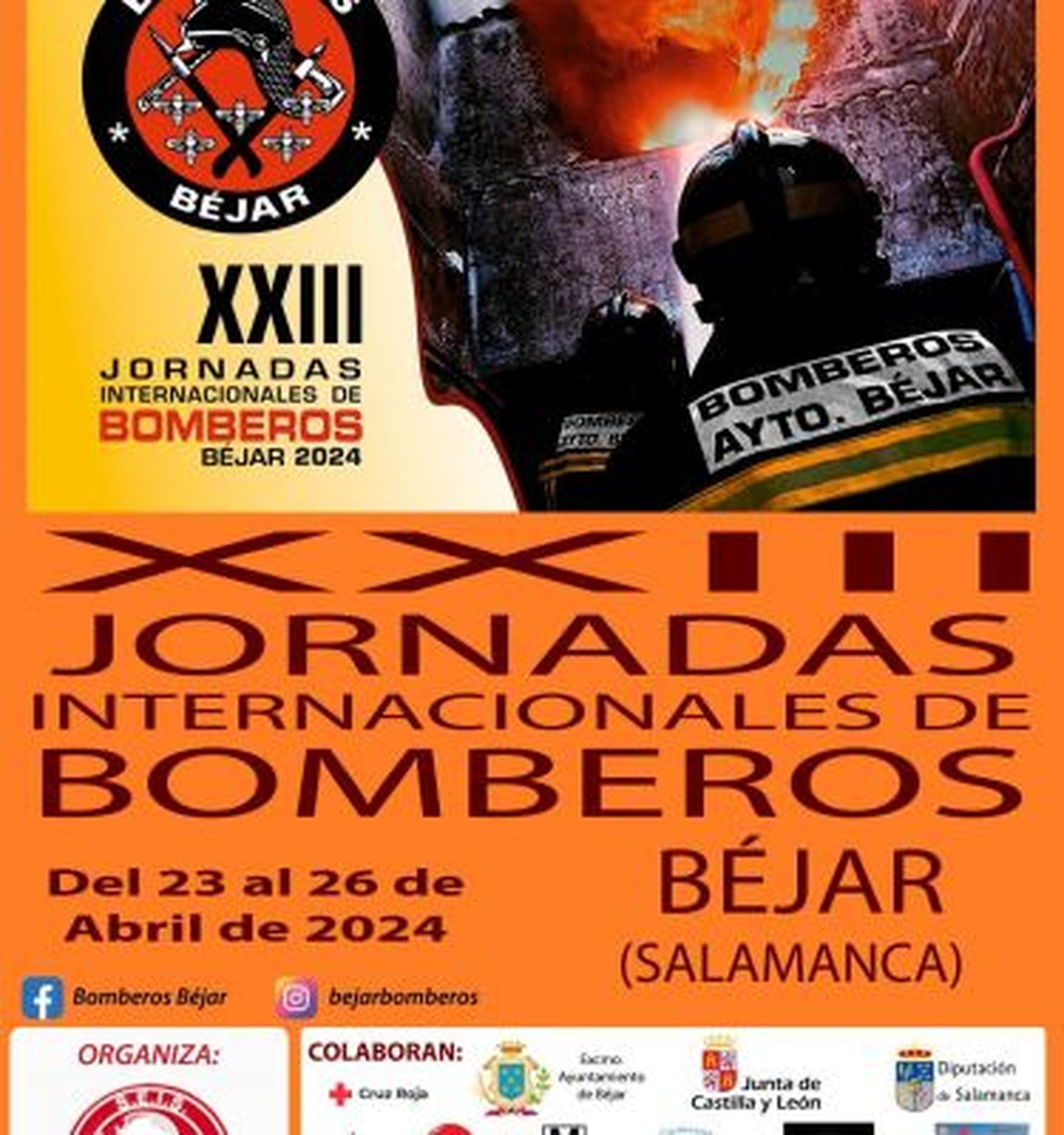 Cartel de la Jornada Internacional de Bomberos de Béjar
