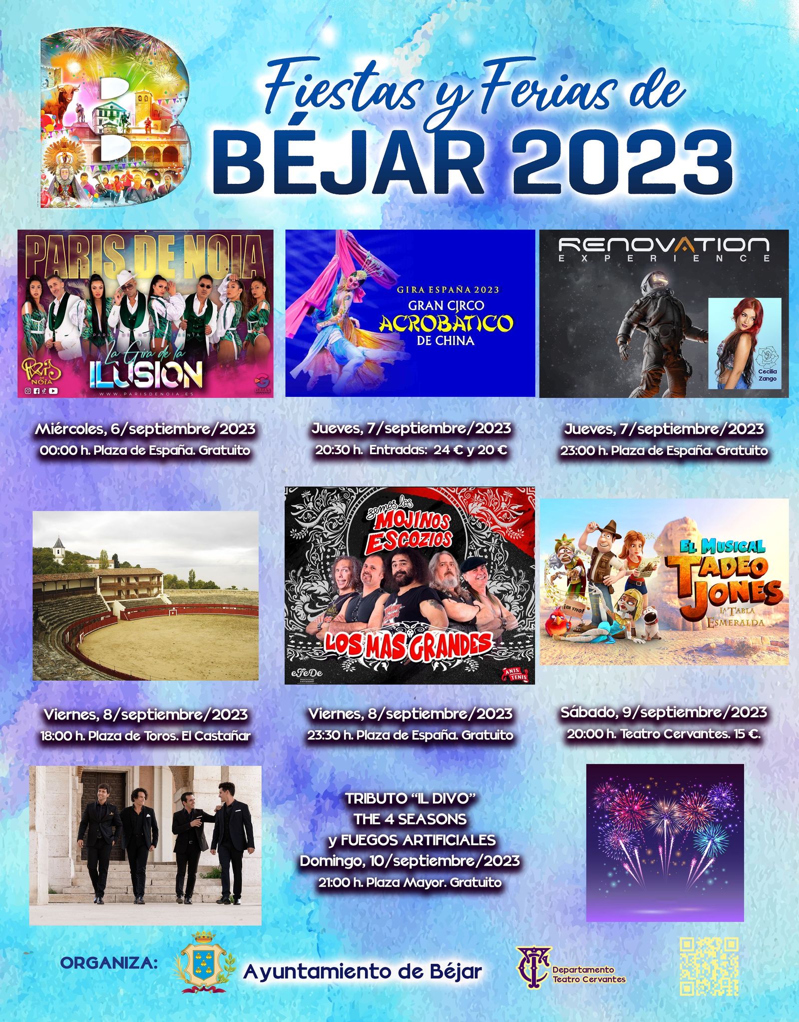 CARTEL ACTUACIONES DESTACADAS FIESTAS 2023