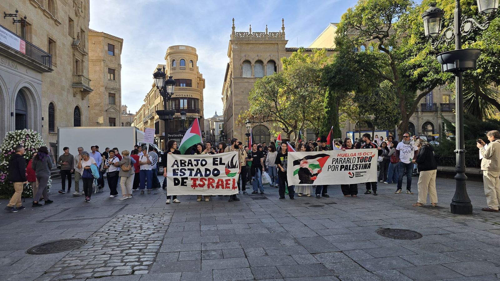 Manifestación por Palestina en Gran Vía