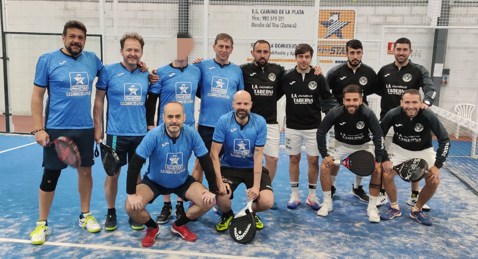 Integrantes del Repostar Camino de la Plata, del Morales Activa, y del Cacabelos Pádel Club.