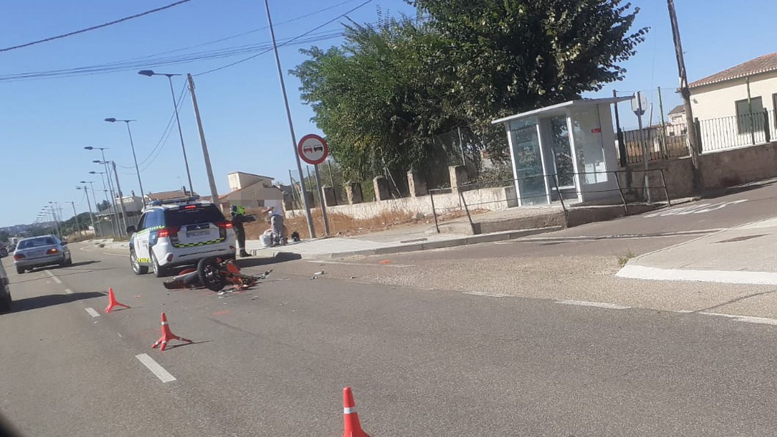 Imagen del accidente en Monfarracinos