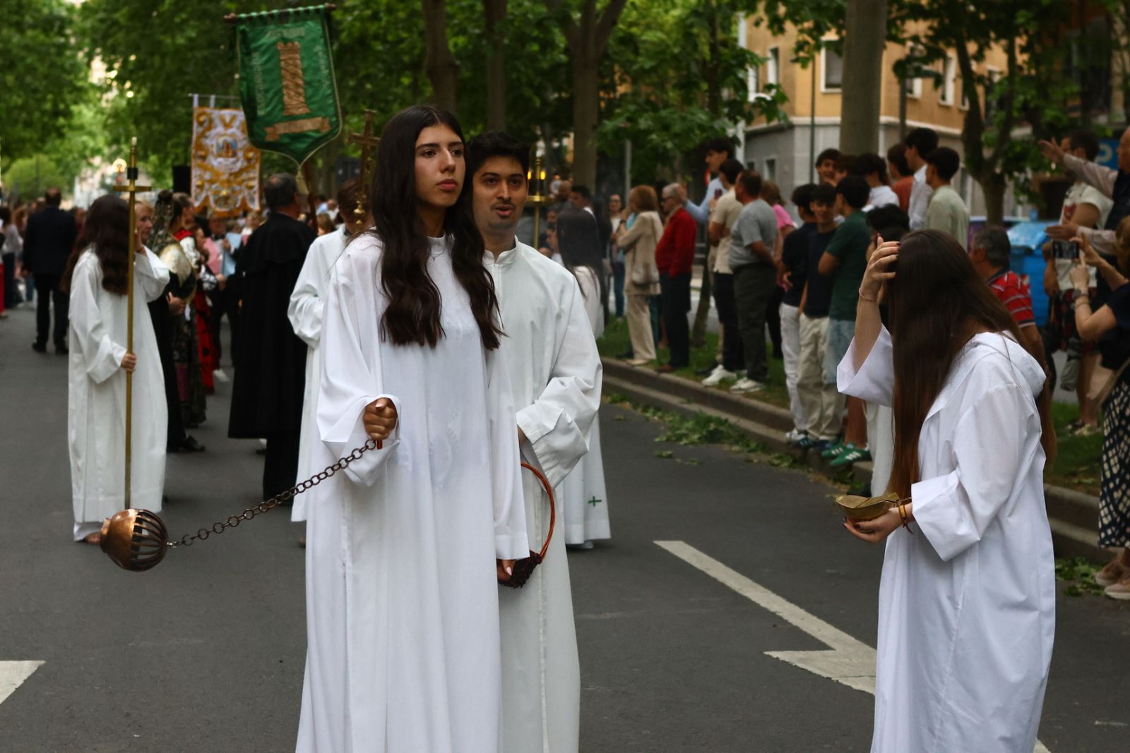 Procesión con motivo de la festividad de María Auxiliadora